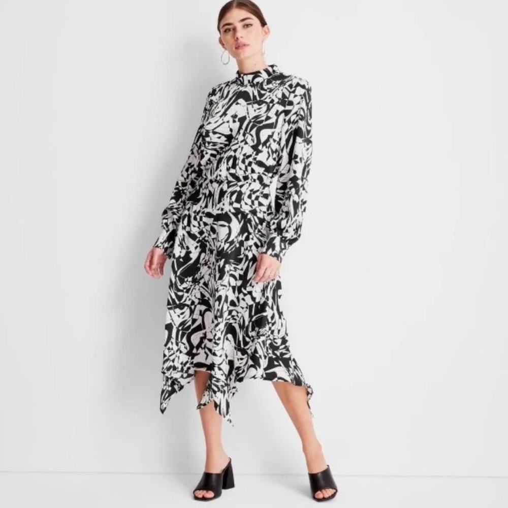 Women’s Asymmetrical A Line Dress Future Collective Kahlana Barfield Brown NWOT